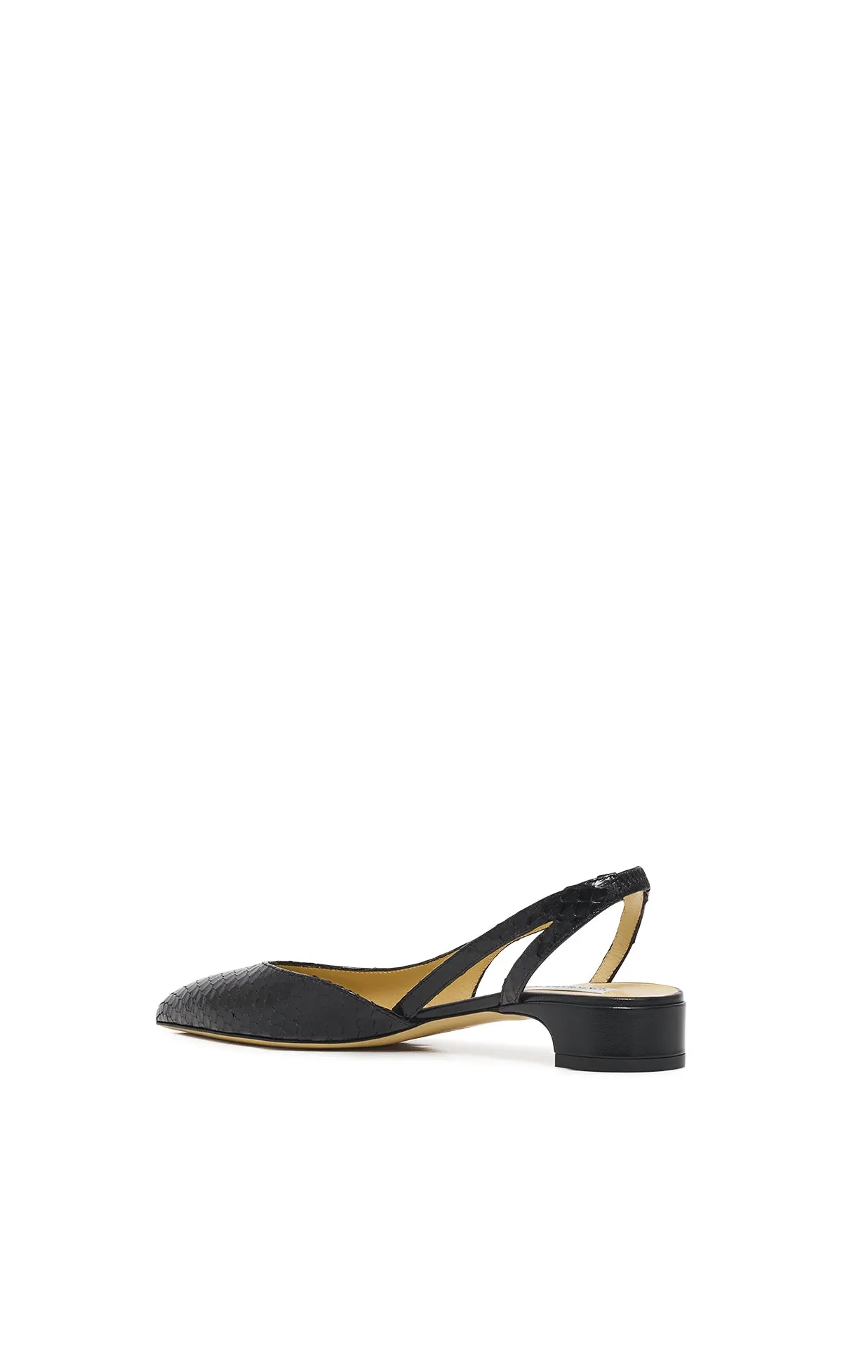 Delia Slingback Shoe in Black Snakeskin sold by Gabriela Hearst product image thumbnail 4