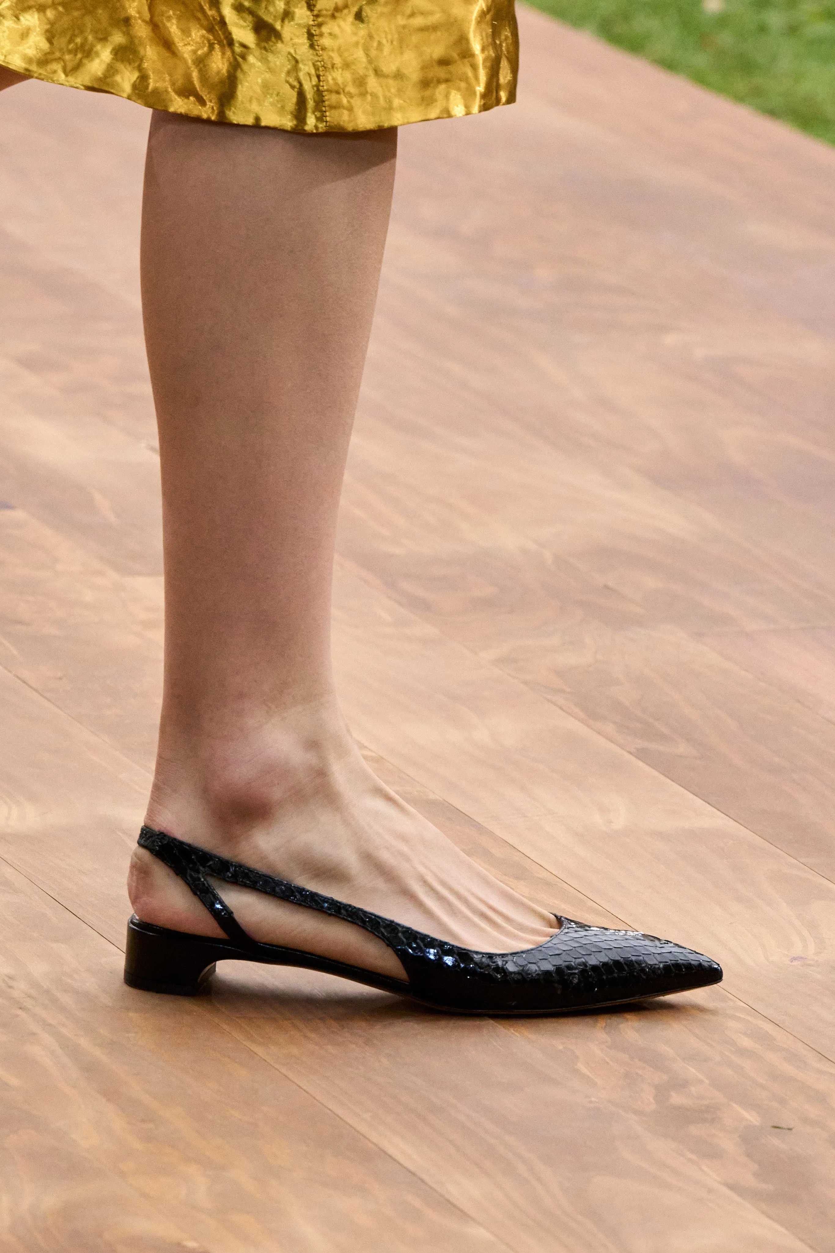 Delia Slingback Shoe in Black Snakeskin sold by Gabriela Hearst product image thumbnail 2