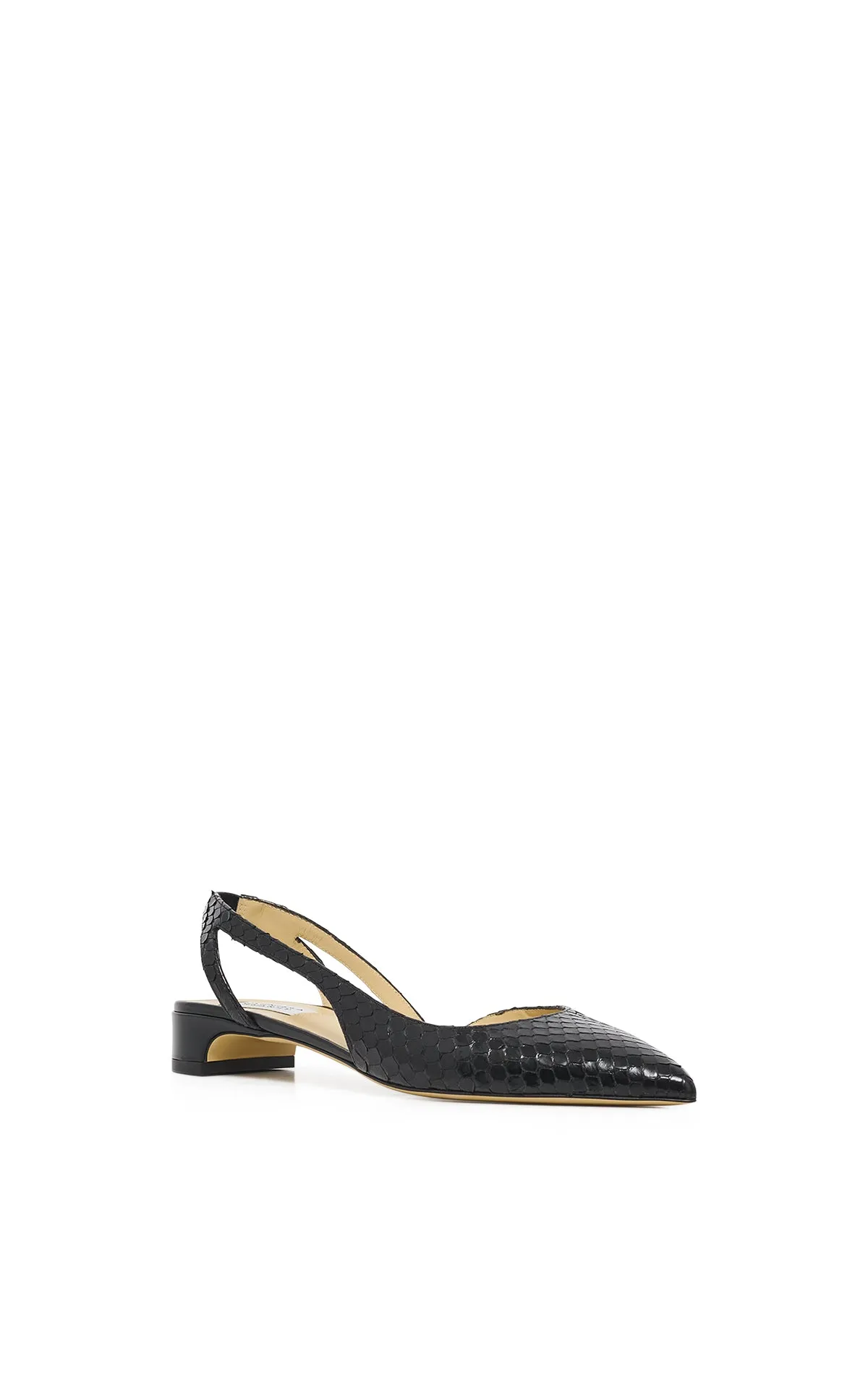 Delia Slingback Shoe in Black Snakeskin sold by Gabriela Hearst product image thumbnail 3