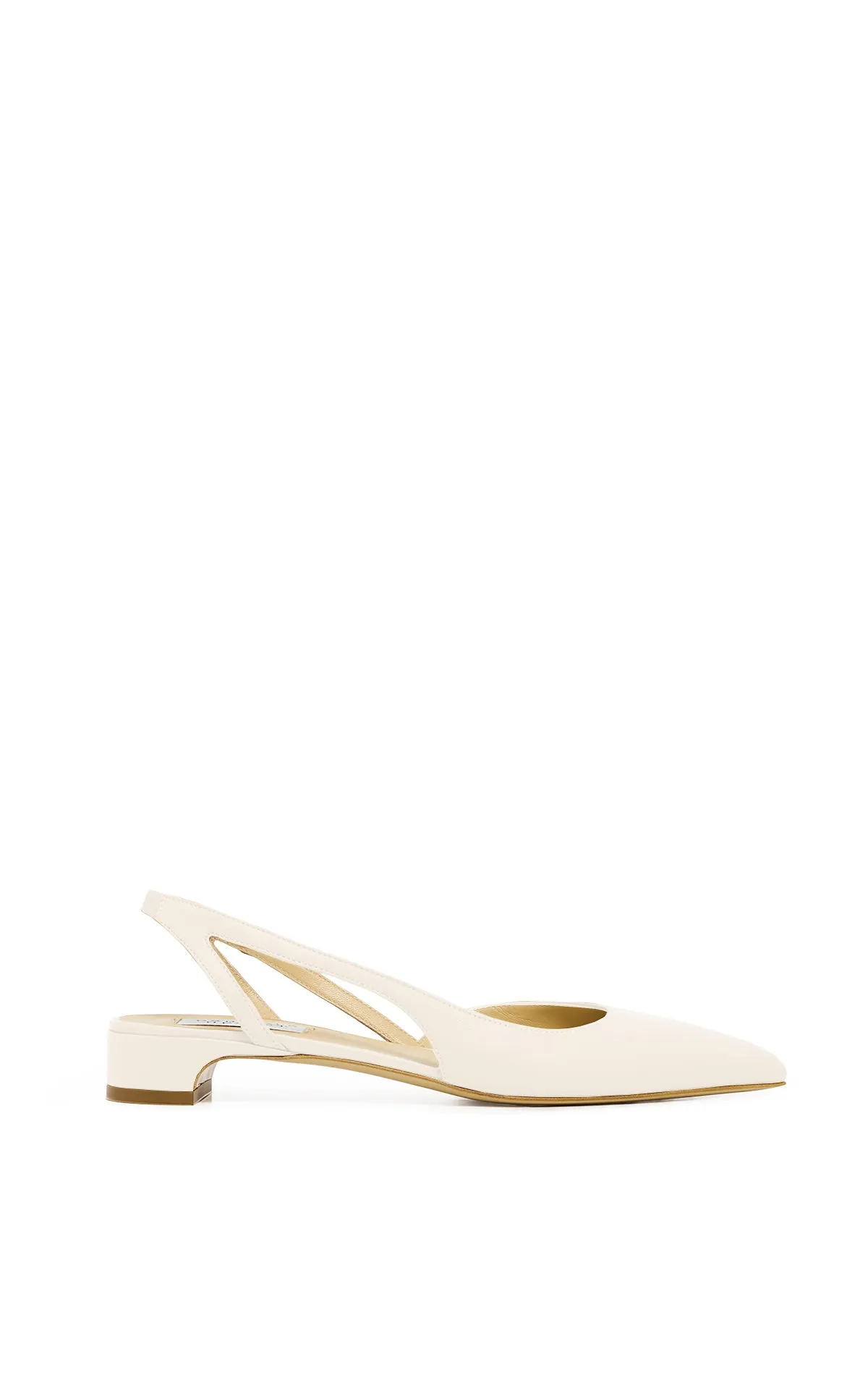 Delia Slingback Shoe in Ivory Nappa Leather sold by Gabriela Hearst