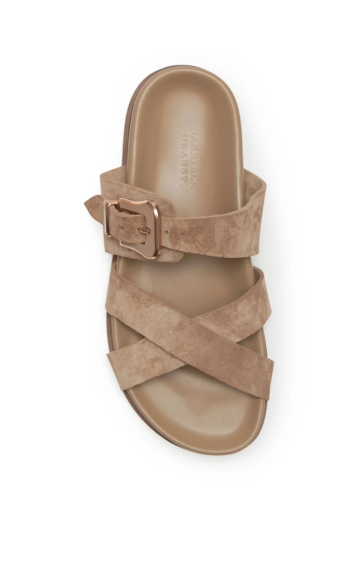 Circe Slide Sandal in Sand Suede sold by Gabriela Hearst product image thumbnail 4