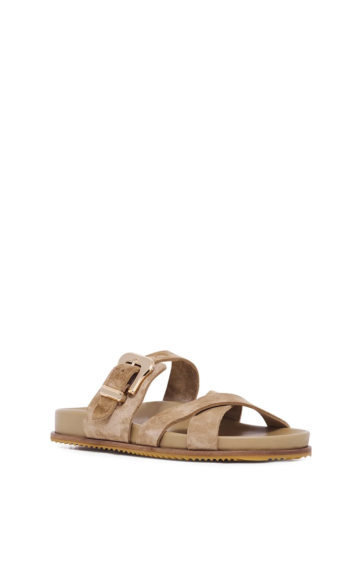 Circe Slide Sandal in Sand Suede sold by Gabriela Hearst product image thumbnail 2