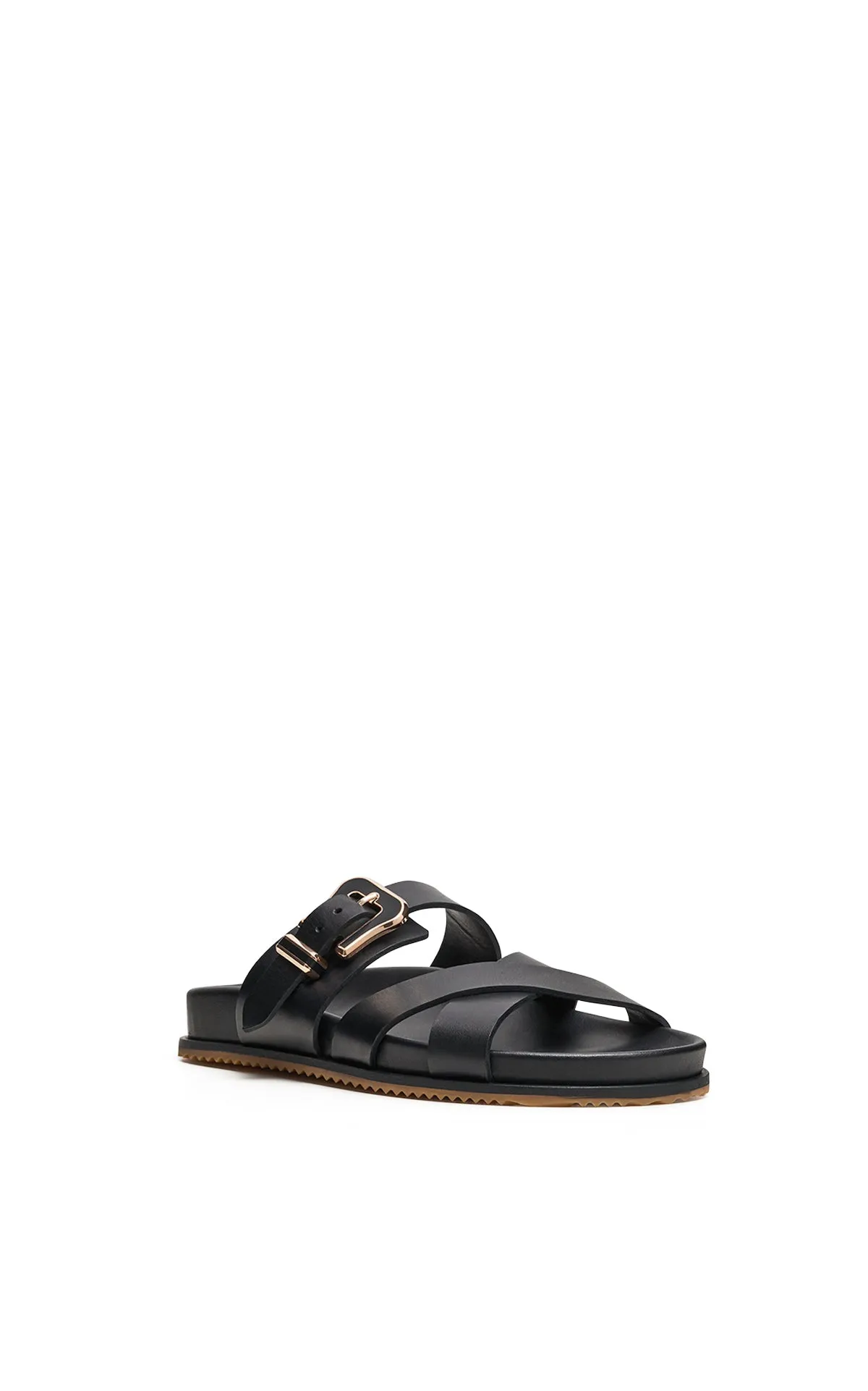 Circe Slide Sandal in Black Leather sold by Gabriela Hearst product image thumbnail 2