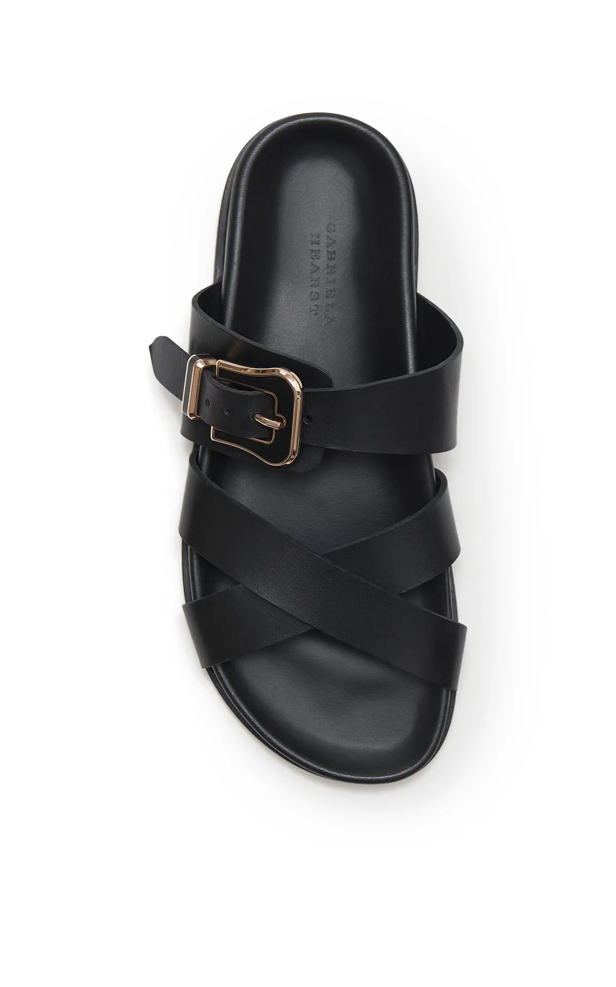 Circe Slide Sandal in Black Leather sold by Gabriela Hearst product image thumbnail 4