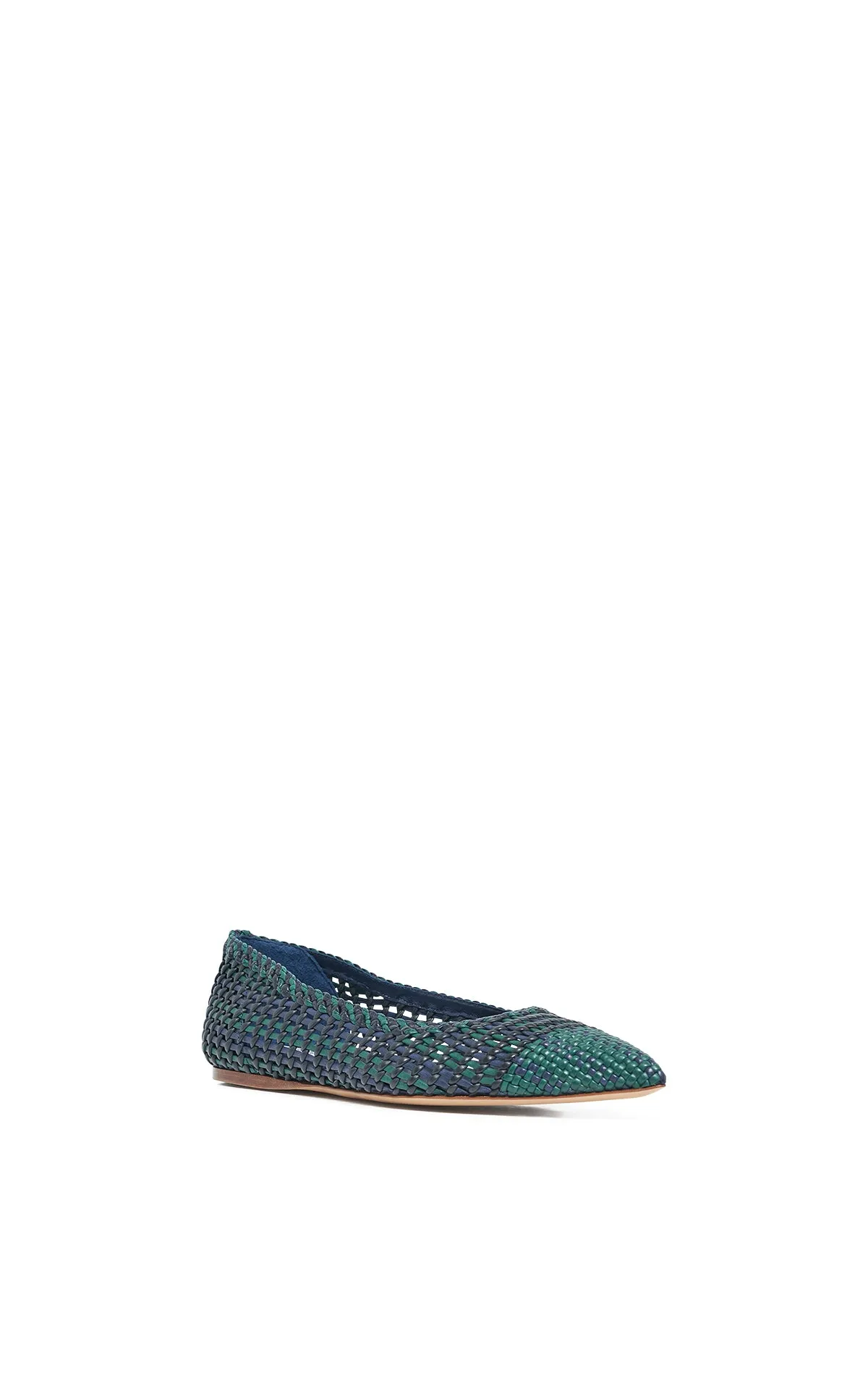 Aurora Braided Flat Shoe in Navy Multi Leather sold by Gabriela Hearst product image thumbnail 2