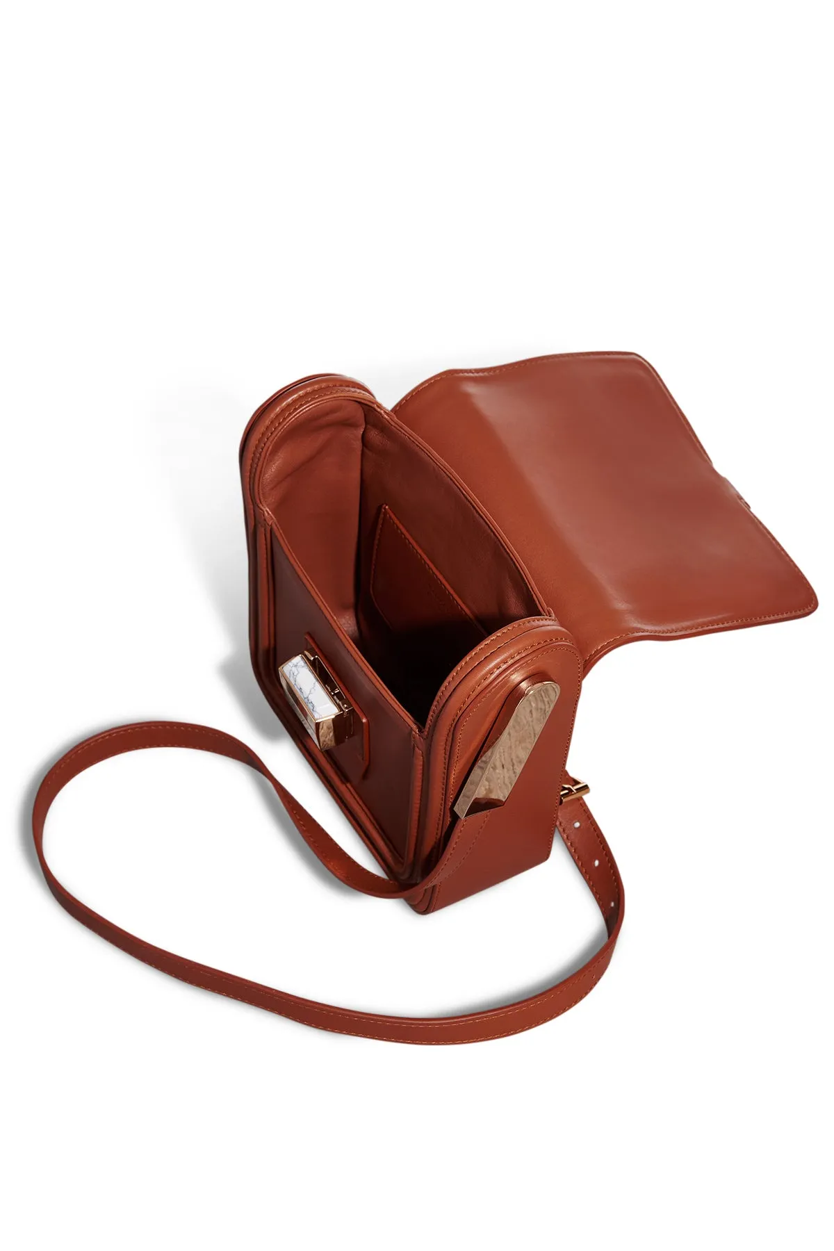 Marvelle Crossbody Bag in Cognac Nappa Leather sold by Gabriela Hearst product image thumbnail 3