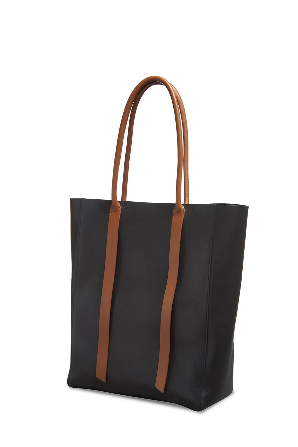Marianne Tote Bag in Black & Cognac Leather sold by Gabriela Hearst