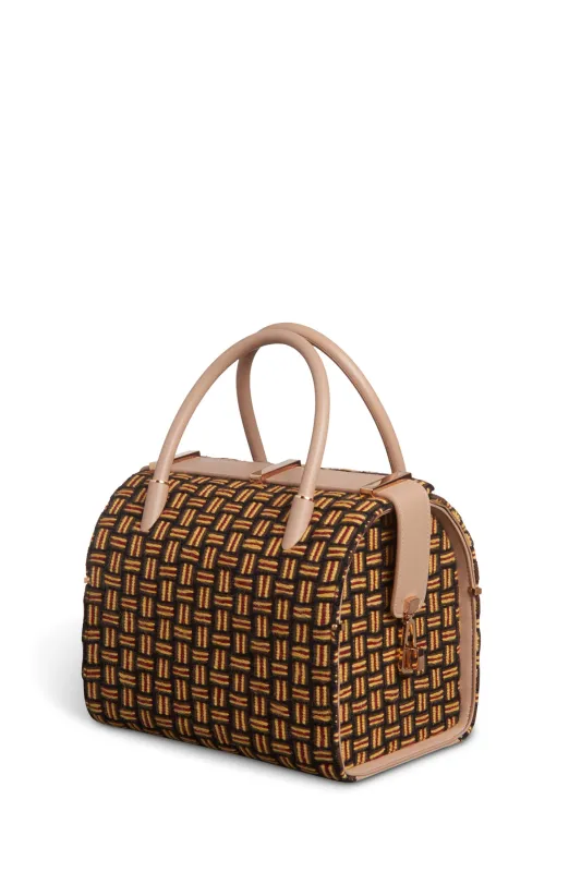 Sabi Bag in Nude Nappa Leather with Macrame sold by Gabriela Hearst