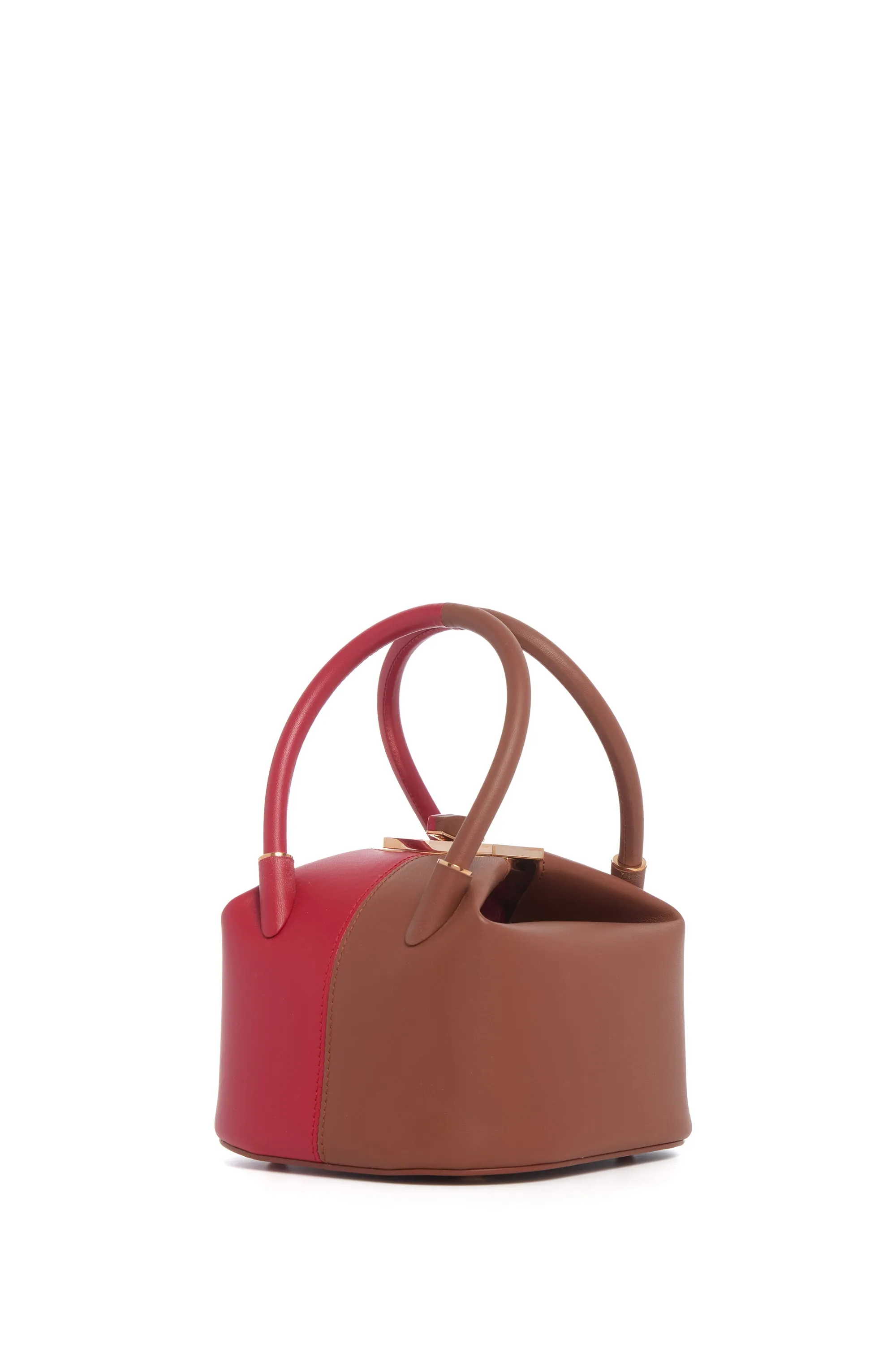 Mini Baez Bag in Cognac & Red Nappa Leather sold by Gabriela Hearst