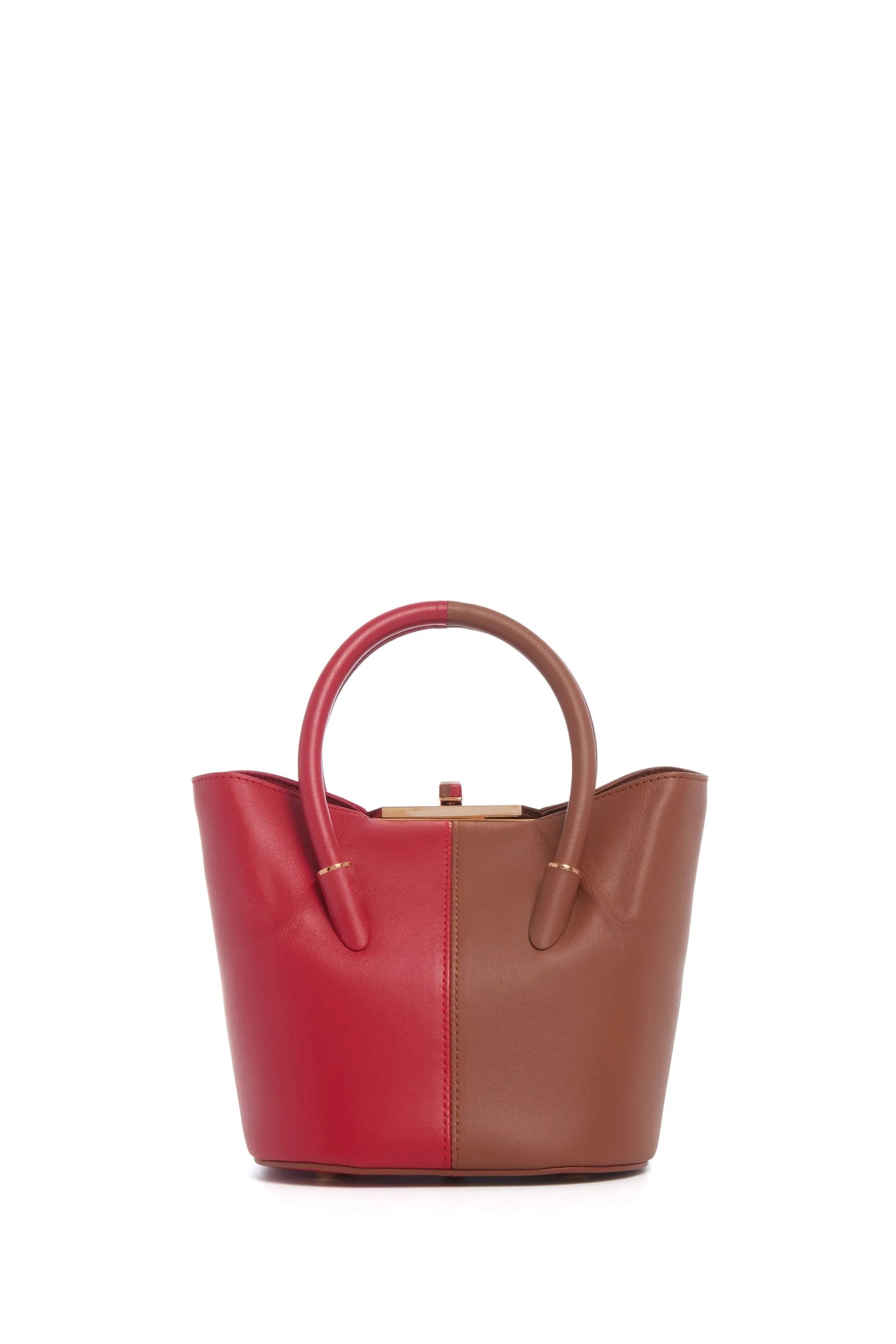 Mini Baez Bag in Cognac & Red Nappa Leather sold by Gabriela Hearst product image thumbnail 3