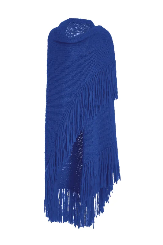 Lauren Knit Wrap in Cobalt Welfat Cashmere sold by Gabriela Hearst