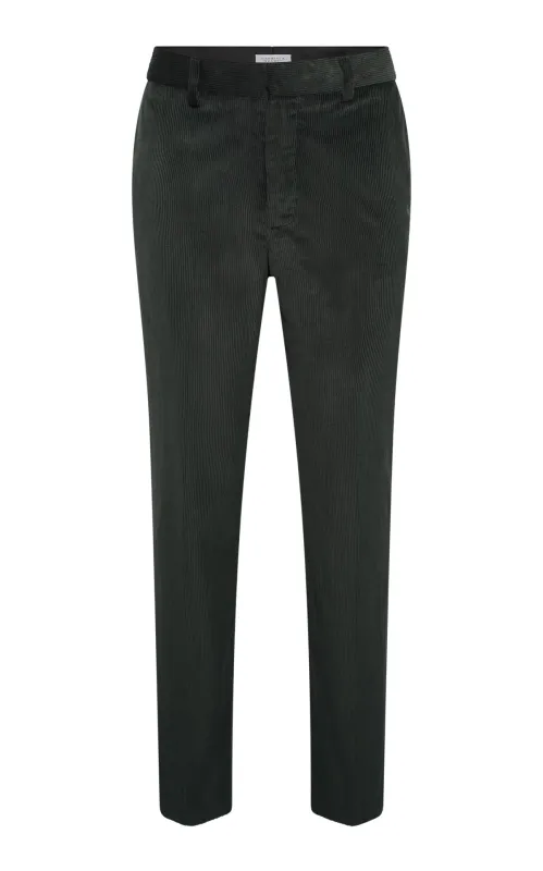 Anthony Five Pocket Pant in English Green Sea Island Cotton Corduroy sold by Gabriela Hearst