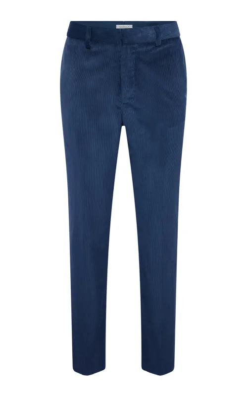 Sebastian Pant in Electric Navy Sea Island Cotton Corduroy sold by Gabriela Hearst