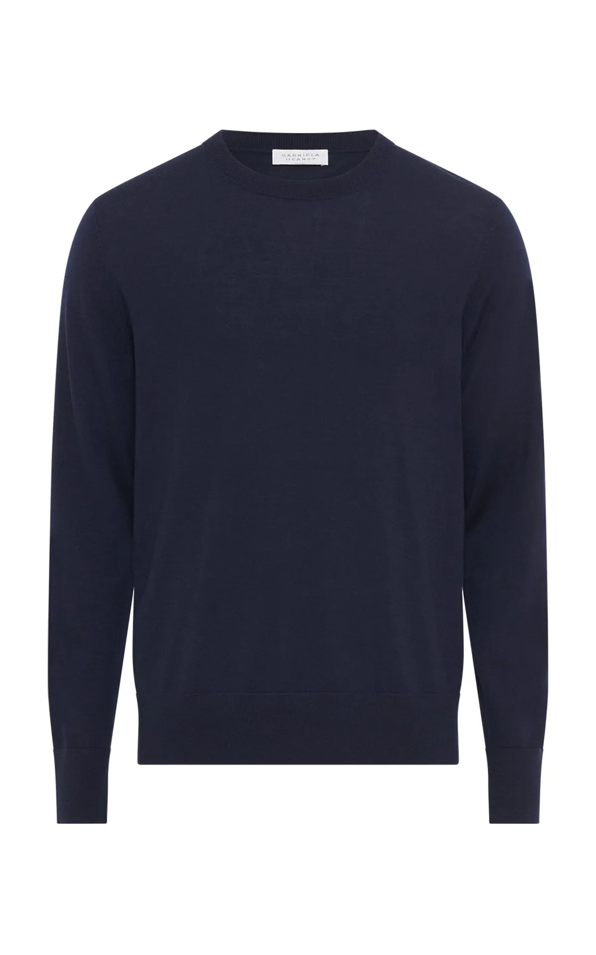 Palco Knit Sweater in Electric Navy Virgin Wool sold by Gabriela Hearst