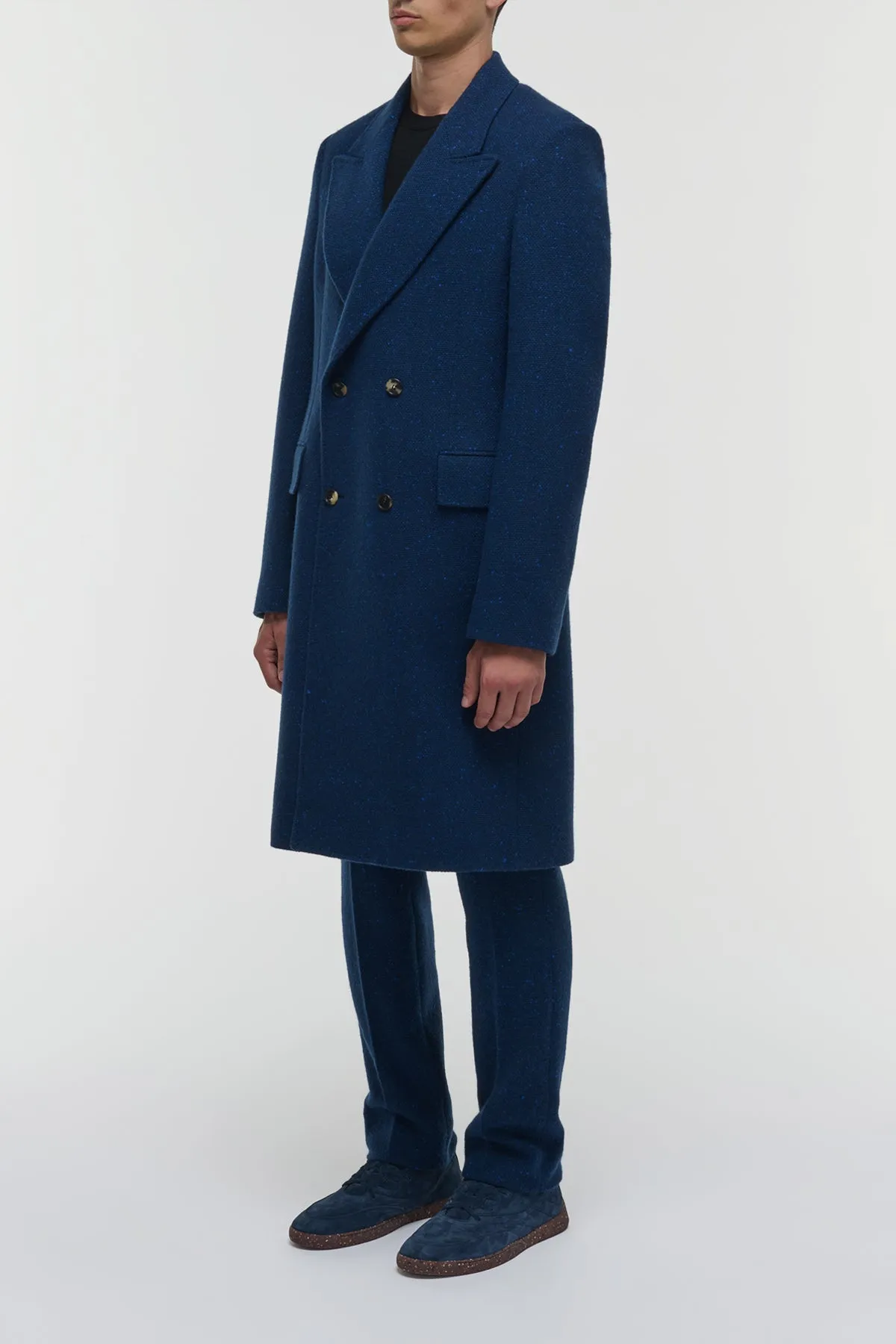Mcaffrey Coat in Electric Navy Speckled Cashmere sold by Gabriela Hearst product image thumbnail 3