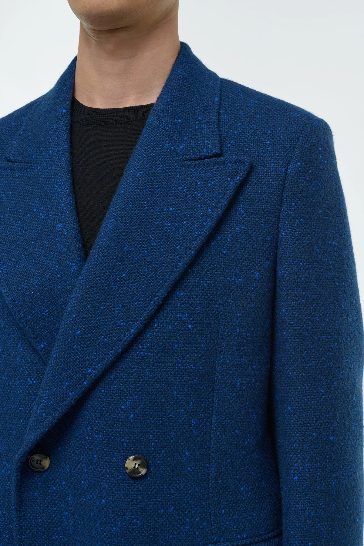 Mcaffrey Coat in Electric Navy Speckled Cashmere sold by Gabriela Hearst product image thumbnail 5