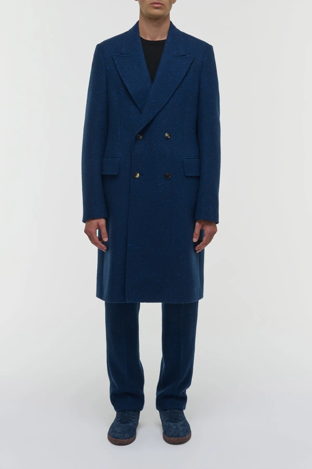 Mcaffrey Coat in Electric Navy Speckled Cashmere sold by Gabriela Hearst product image thumbnail 2