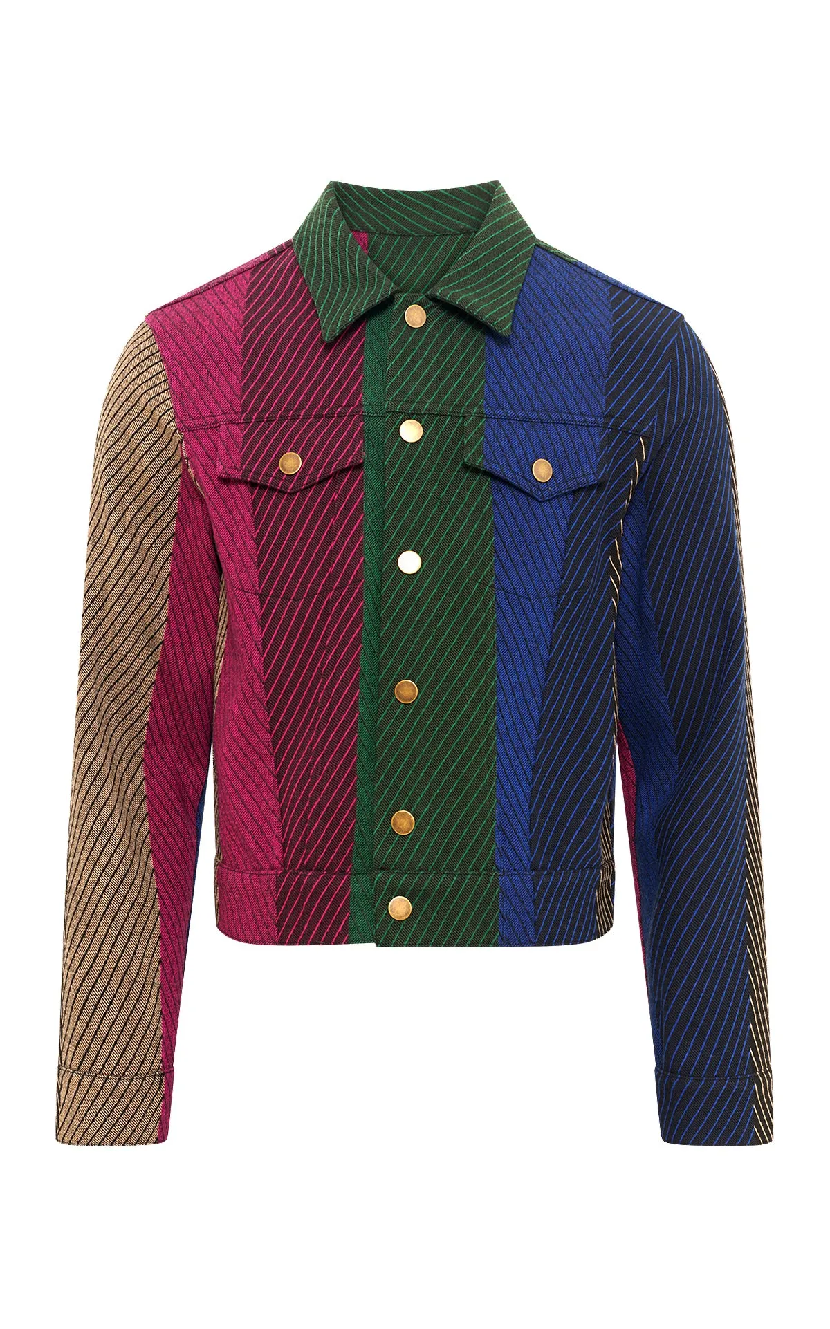 Barry Trucker Jacket in Multi Cashmere sold by Gabriela Hearst