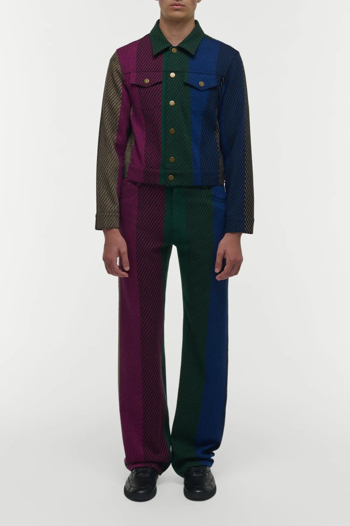 Barry Trucker Jacket in Multi Cashmere sold by Gabriela Hearst product image thumbnail 2
