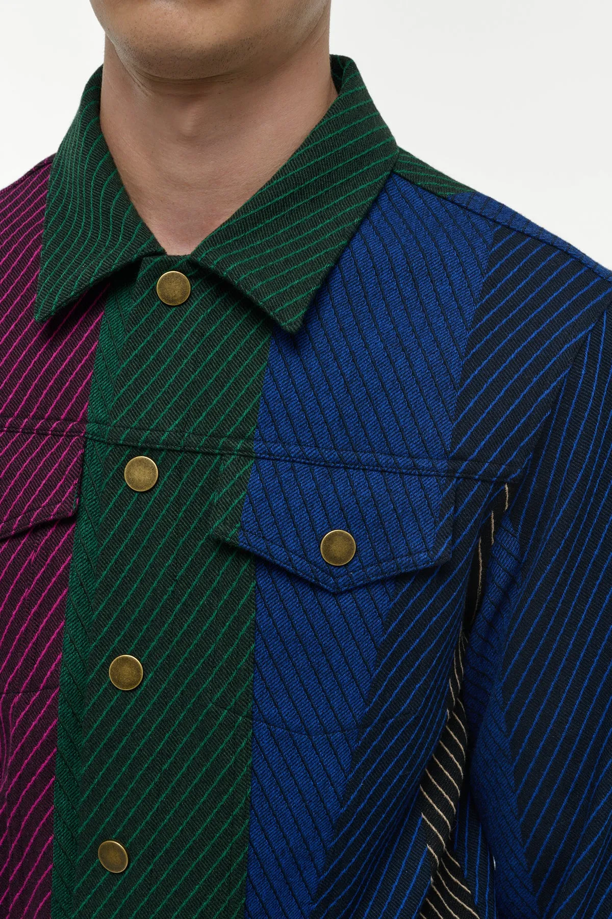 Barry Trucker Jacket in Multi Cashmere sold by Gabriela Hearst product image thumbnail 5