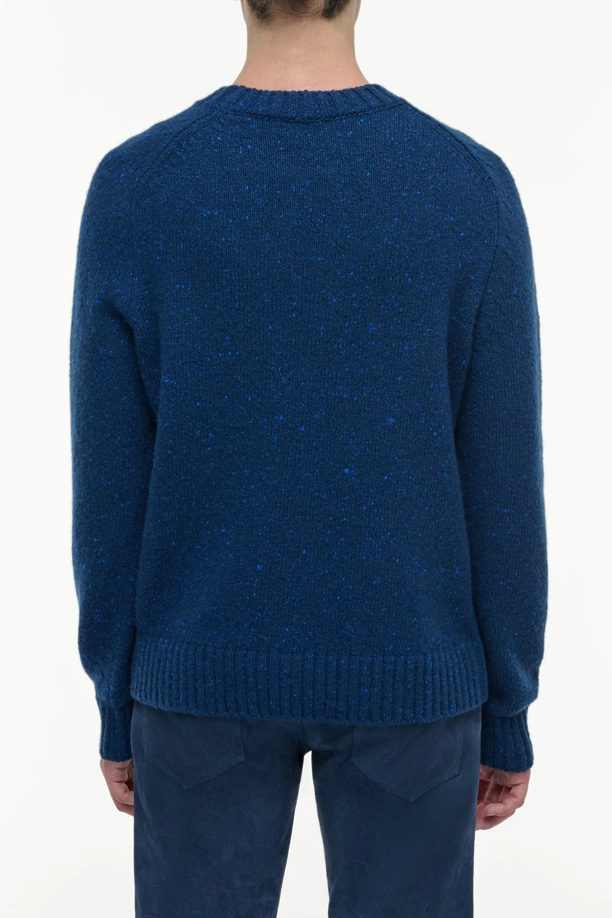 Daniel Knit Sweater in Electric Navy Speckled Aran Cashmere sold by Gabriela Hearst product image thumbnail 5