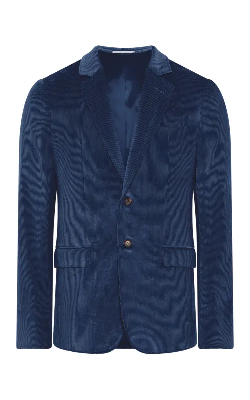 Irving Jacket in Electric Navy Sea Island Cotton Corduroy sold by Gabriela Hearst