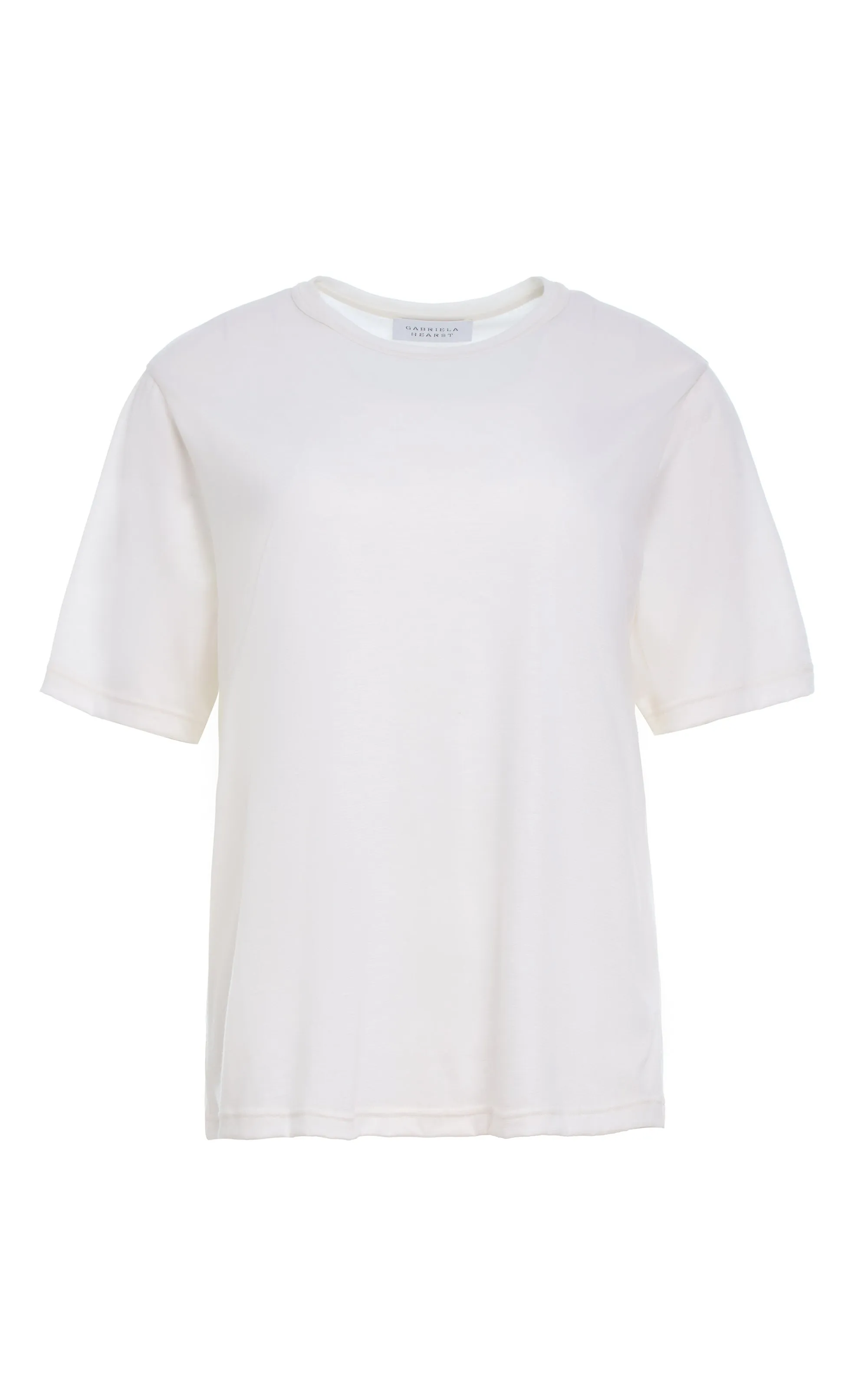 Kirby T-Shirt in Ivory Cashmere Jersey sold by Gabriela Hearst