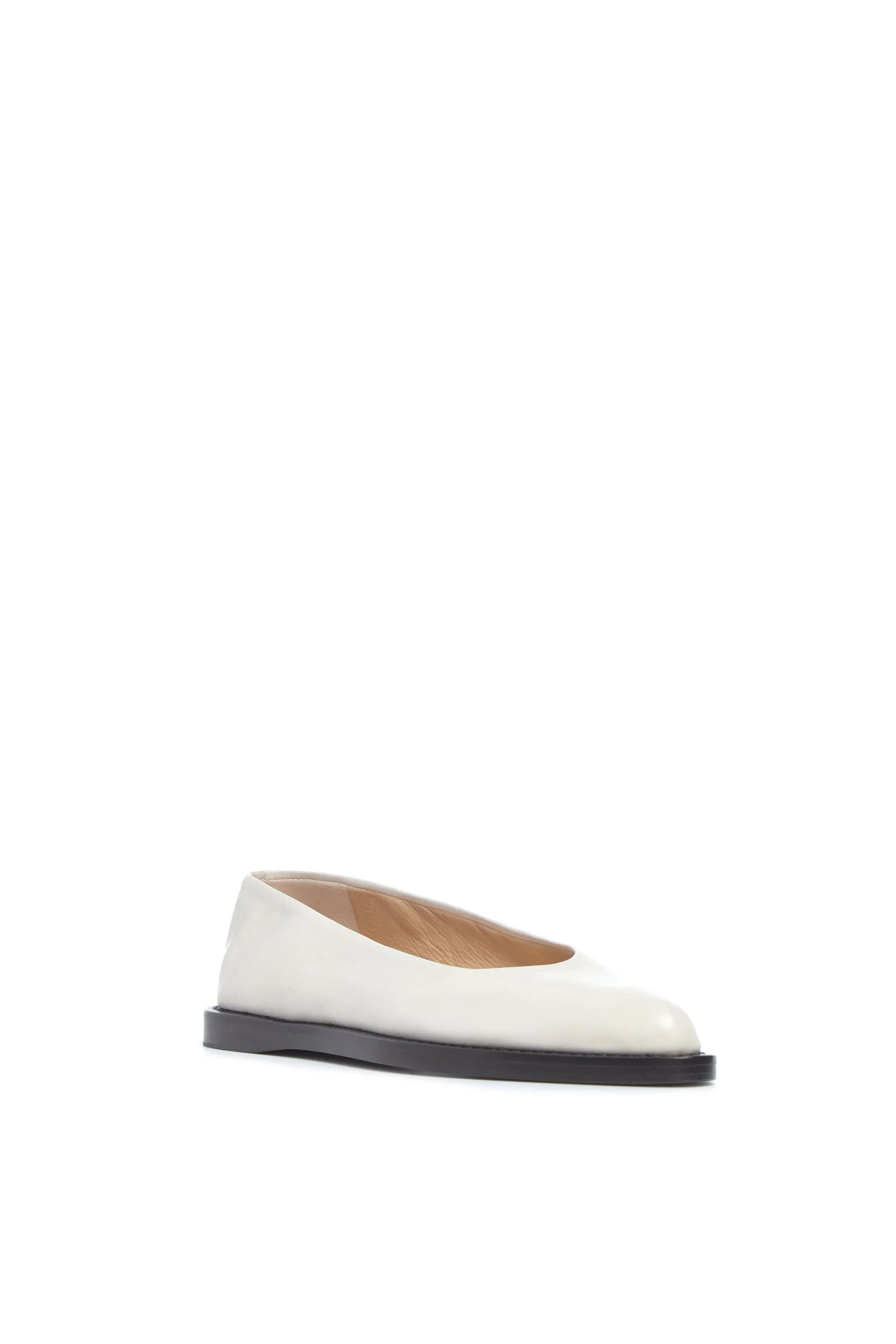 Kati Ballerina Flat Shoe in Cream Leather sold by Gabriela Hearst product image thumbnail 2