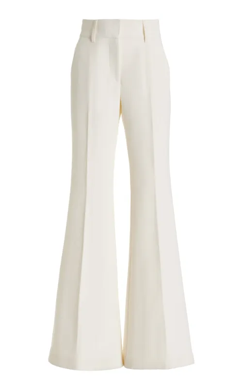 Rhein Pant in Ivory Silk Wool Cady sold by Gabriela Hearst