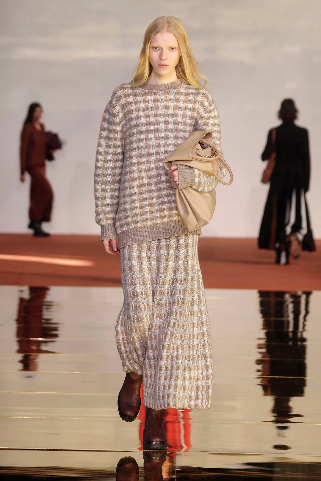 Drew Knit Maxi Skirt in Ivory Multi Cashmere sold by Gabriela Hearst product image thumbnail 2