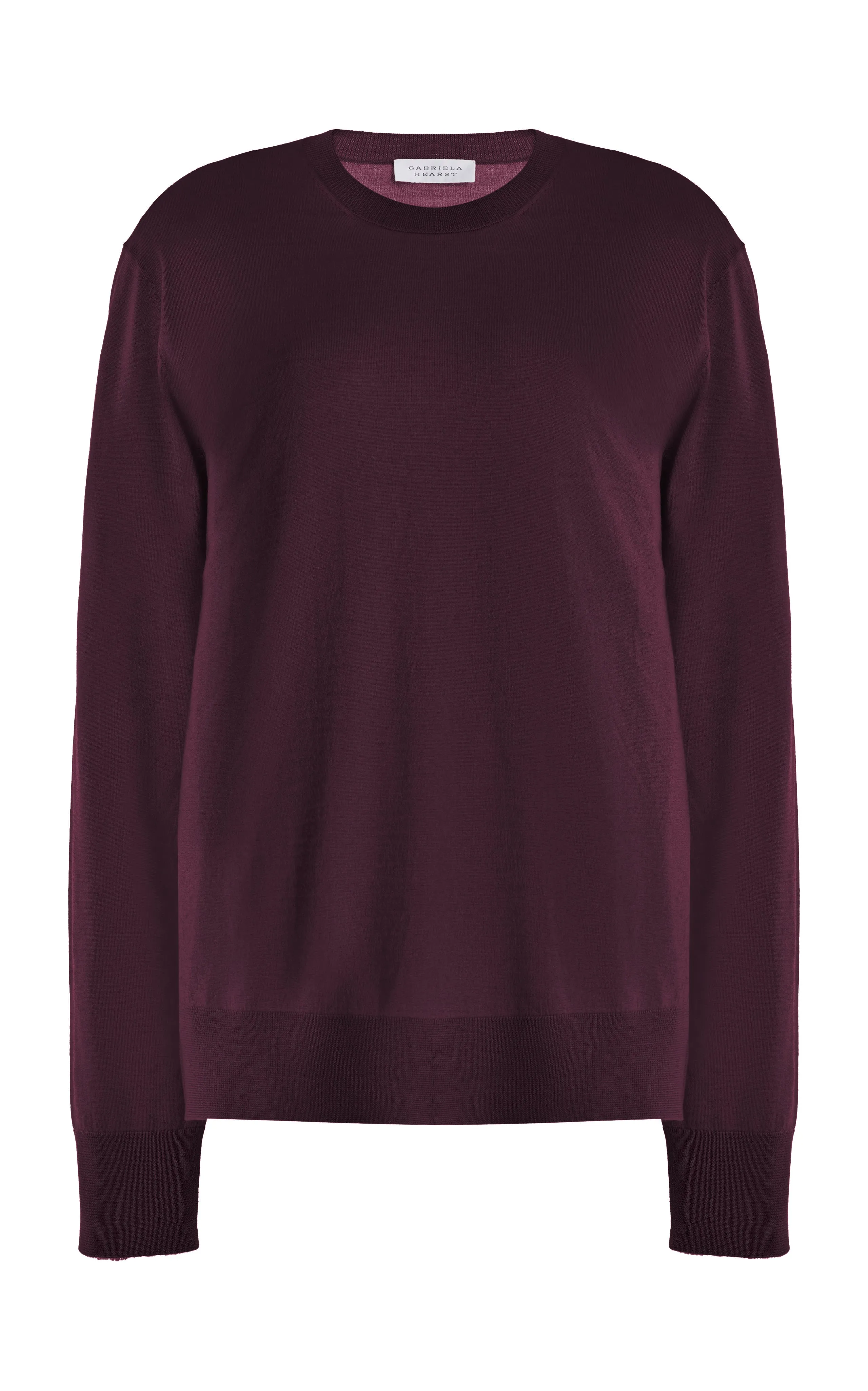Palco Knit Sweater in Deep Bordeaux Merino Wool sold by Gabriela Hearst