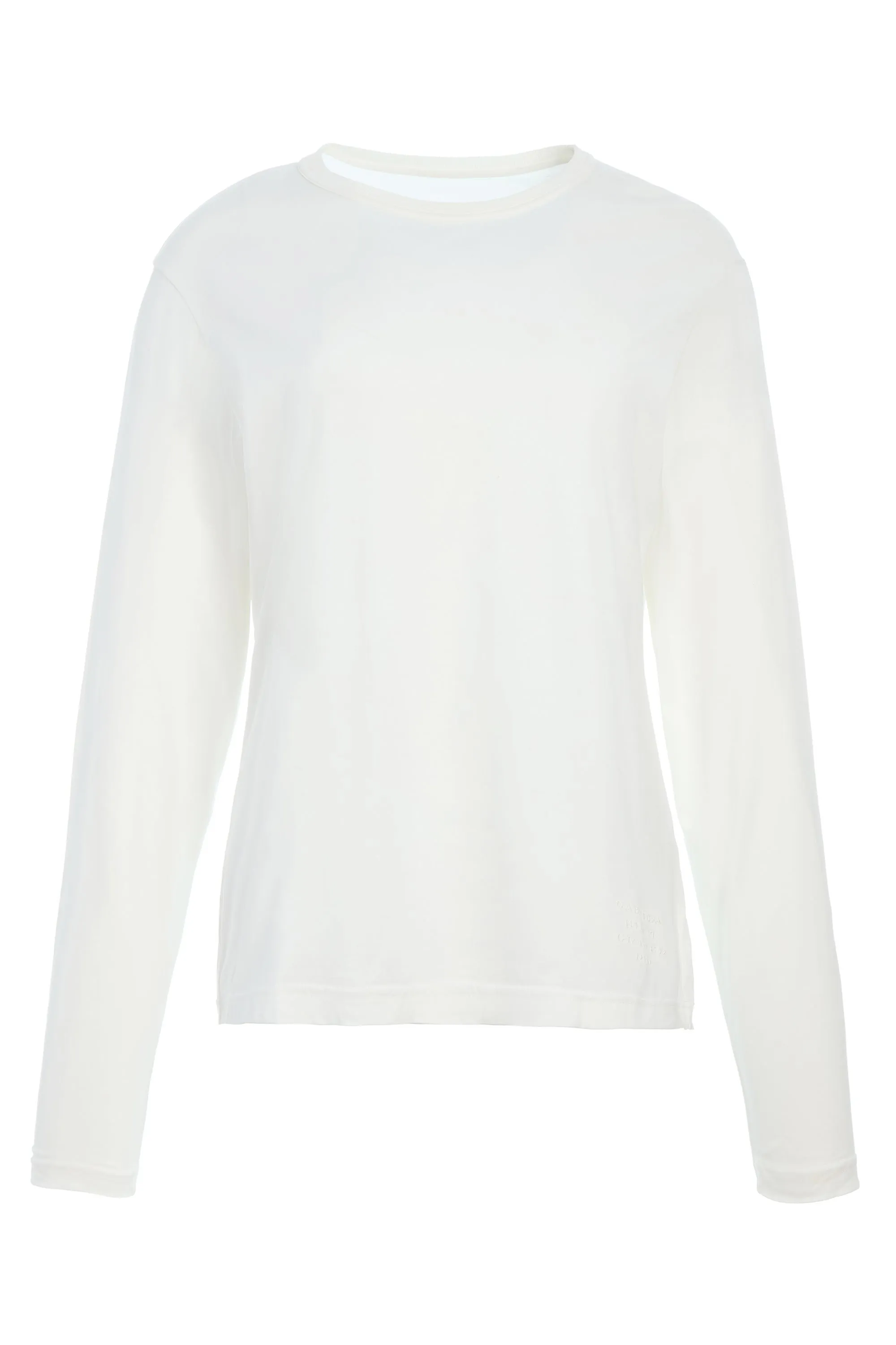Combe Long Sleeve T-Shirt in White Fine Cotton Jersey sold by Gabriela Hearst