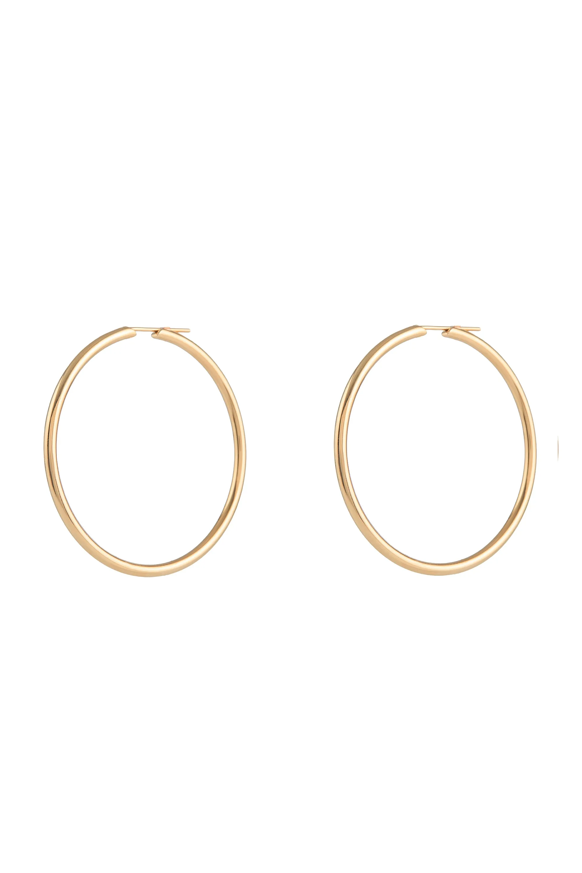Large Loop Earrings in 18K Yellow Gold sold by Gabriela Hearst product image thumbnail 2
