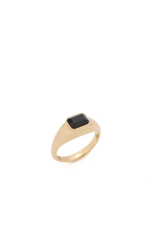 Small Ring in 18K Yellow Gold & Onyx sold by Gabriela Hearst