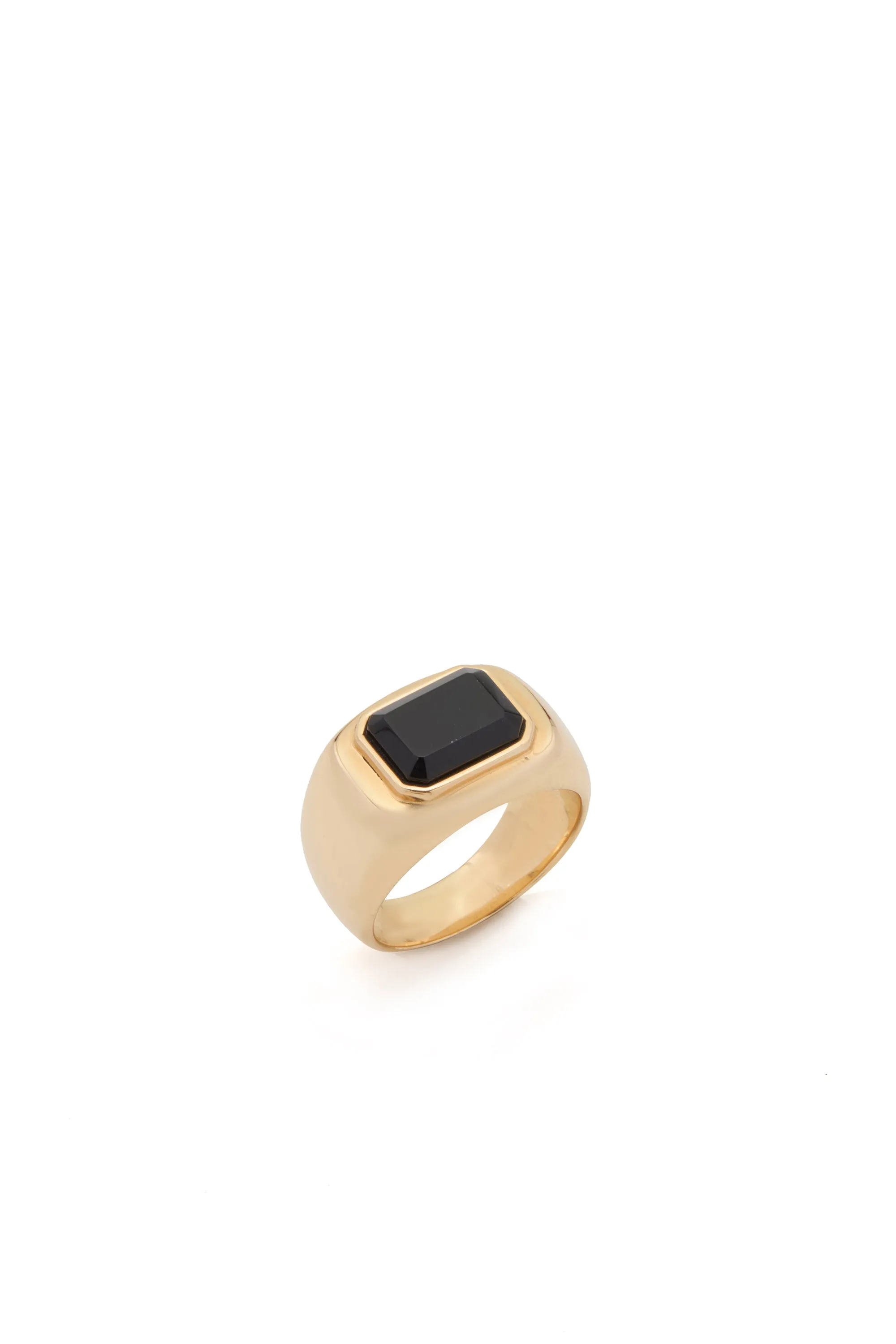 Large Ring in 18K Yellow Gold & Onyx sold by Gabriela Hearst
