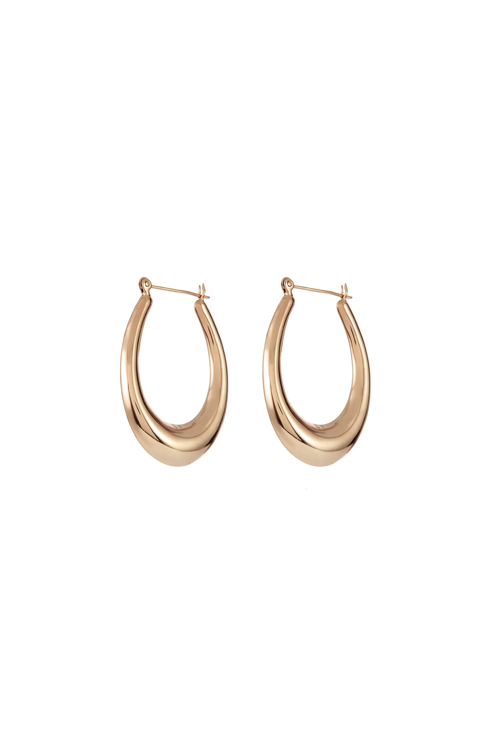 Small Blown Hoop Earrings in 18K Rose Gold sold by Gabriela Hearst product image thumbnail 2