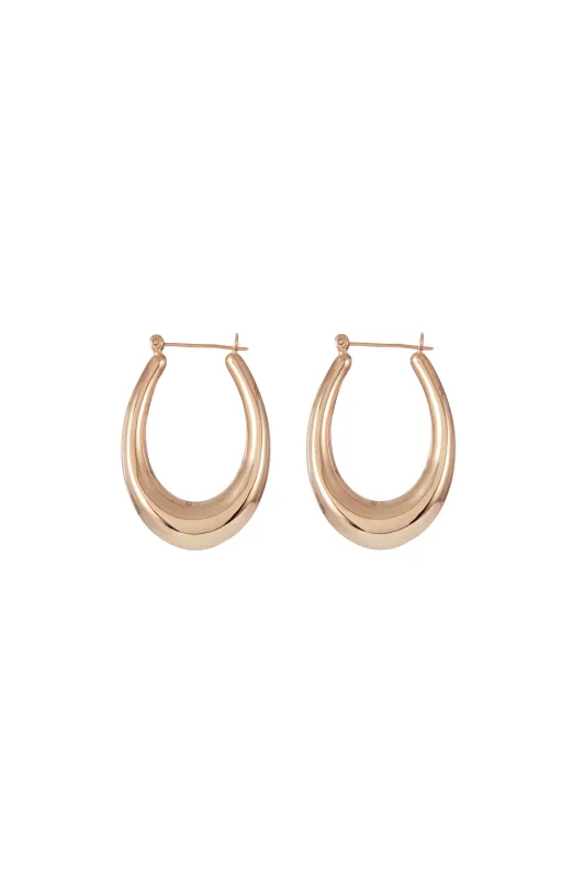 Small Blown Hoop Earrings in 18K Rose Gold sold by Gabriela Hearst