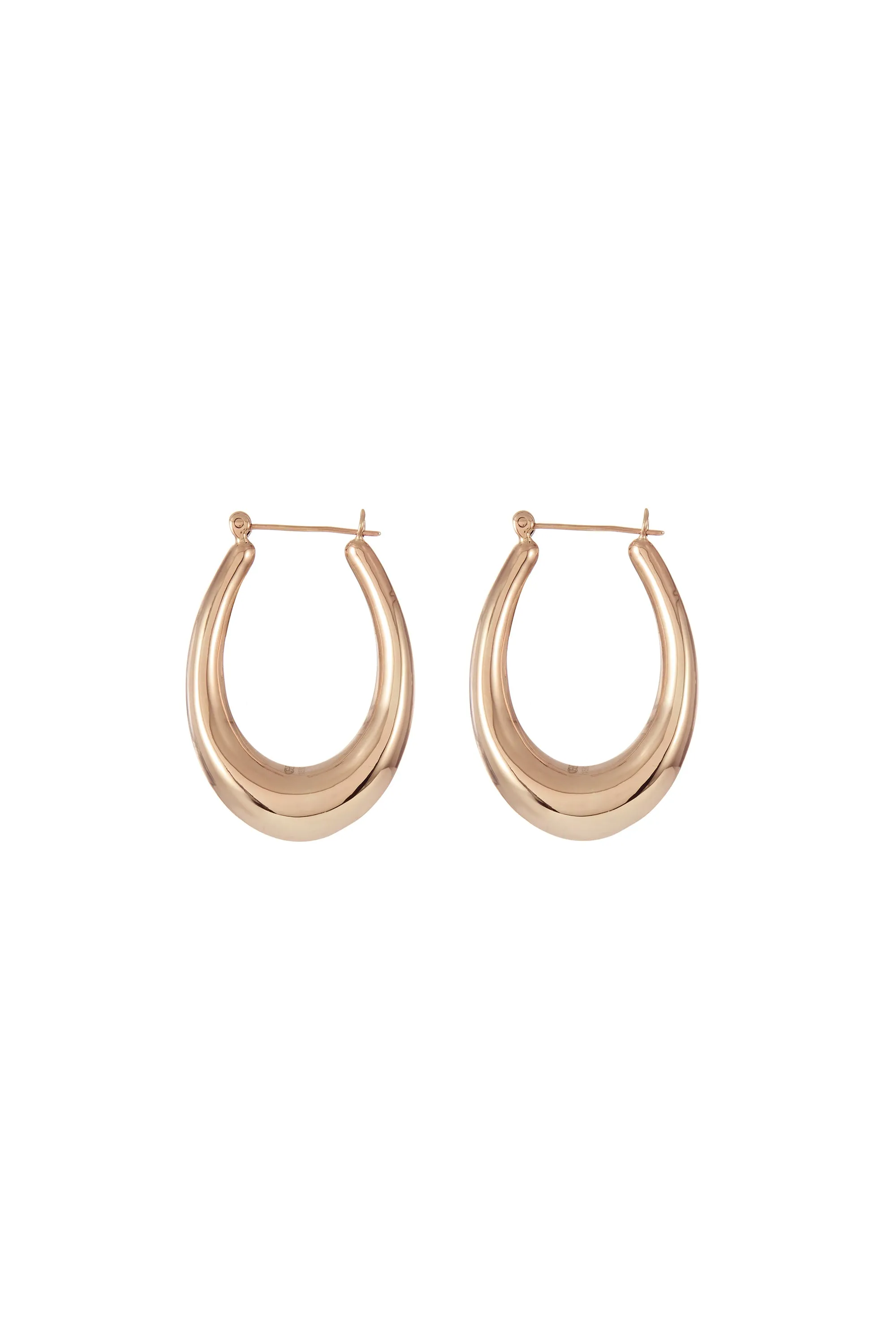 Small Blown Hoop Earrings in 18K Rose Gold sold by Gabriela Hearst