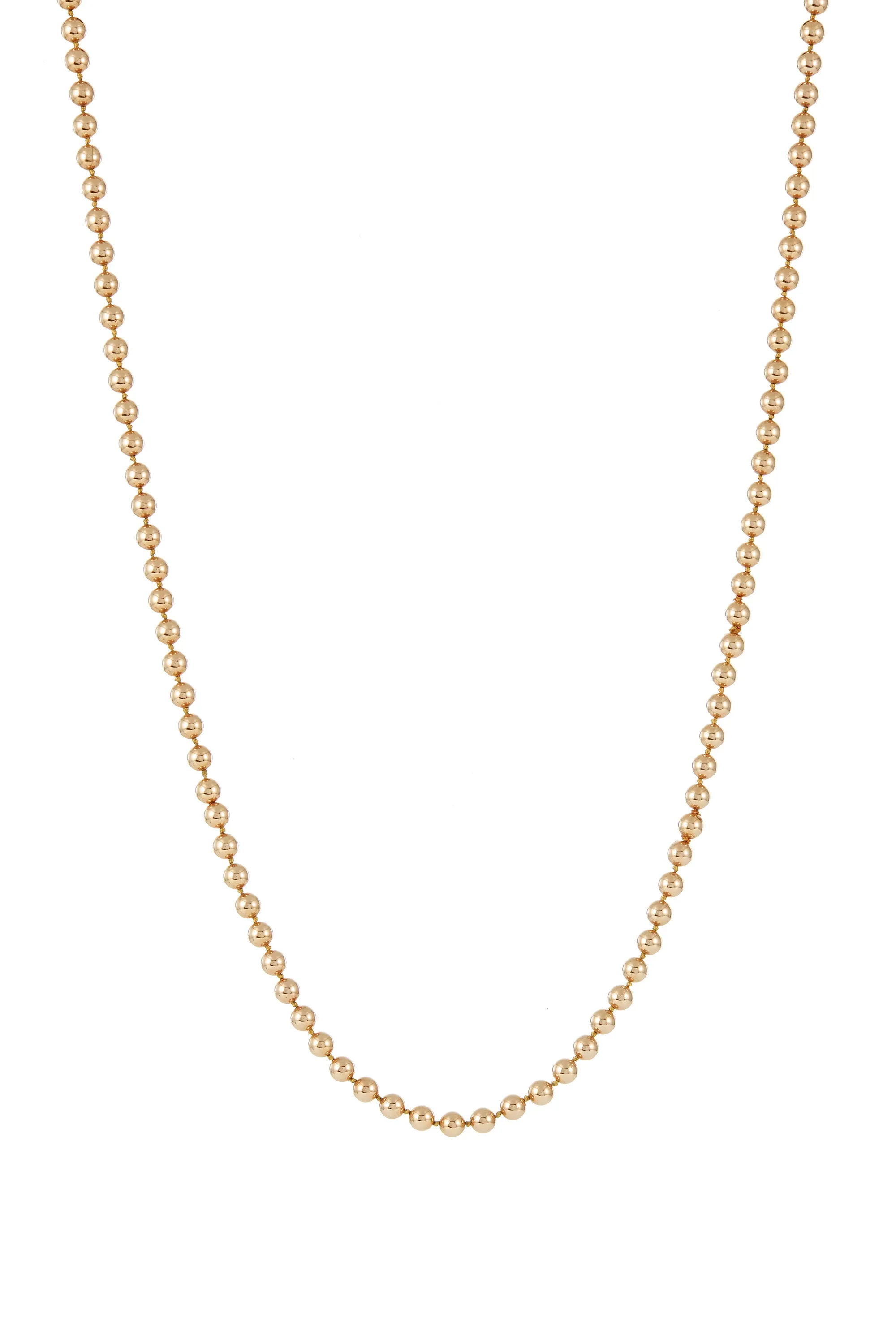 Beaded Necklace in 18K Yellow Gold sold by Gabriela Hearst