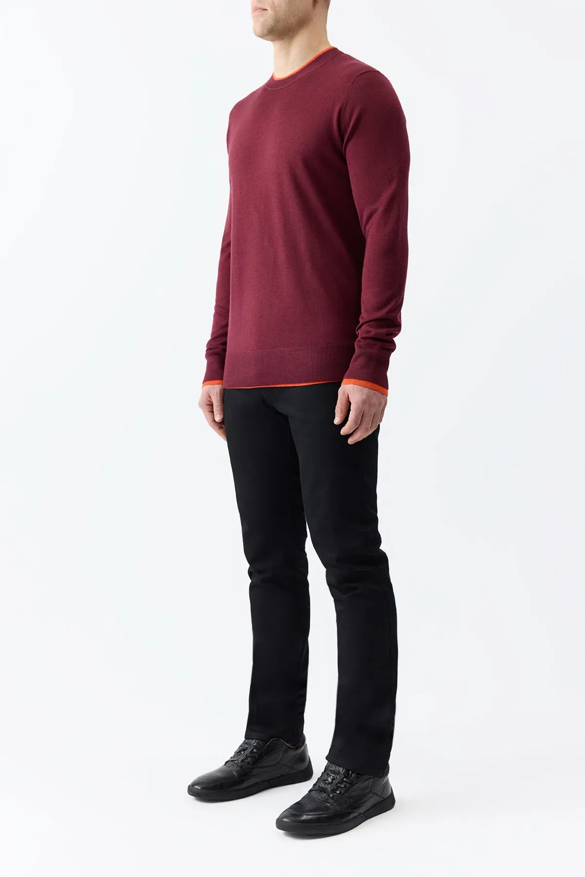 Wells Reversible Knit Sweater in Bordeaux & Spice Cashmere Silk sold by Gabriela Hearst product image thumbnail 4