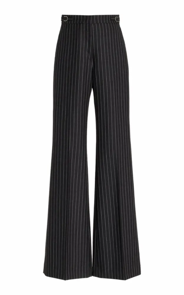 Jones Pant in Grey Pinstripe Wool sold by Gabriela Hearst