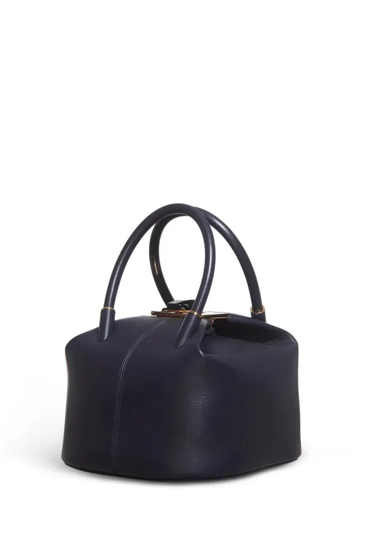 Baez Bag in Navy Nappa Leather sold by Gabriela Hearst