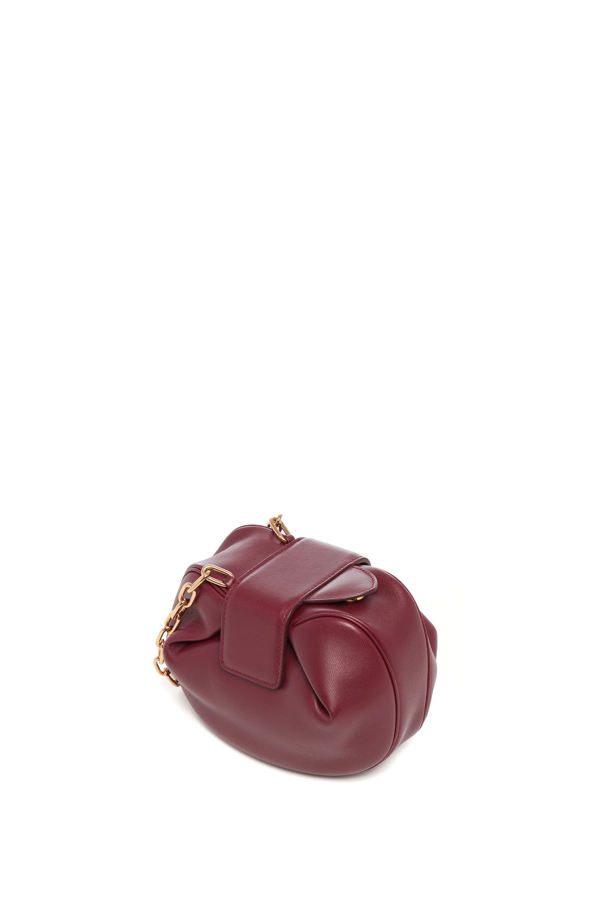 Soft Demi Clutch with Chain in Bordeaux & Fuchsia Nappa Leather sold by Gabriela Hearst product image thumbnail 4