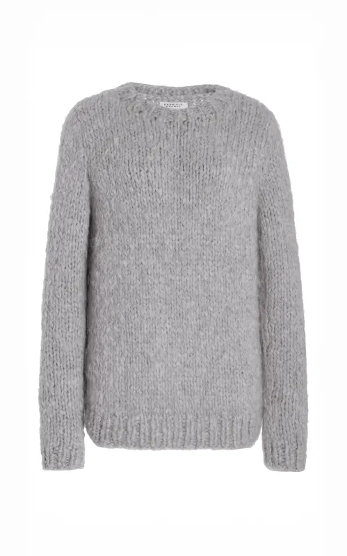 Lawrence Knit Sweater in Heather Grey Welfat Cashmere sold by Gabriela Hearst