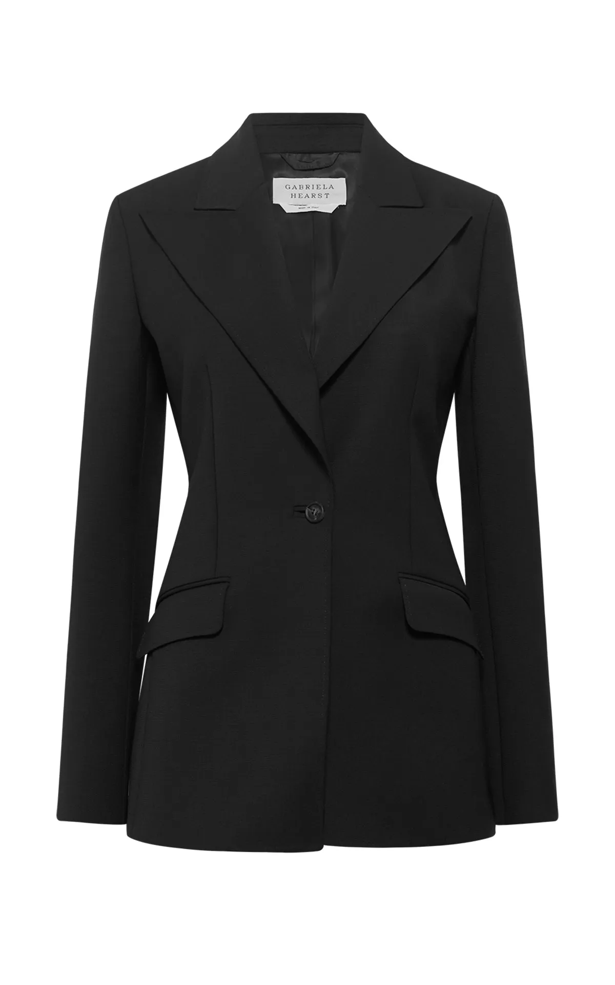 Leiva Blazer in Black Sportswear Wool sold by Gabriela Hearst