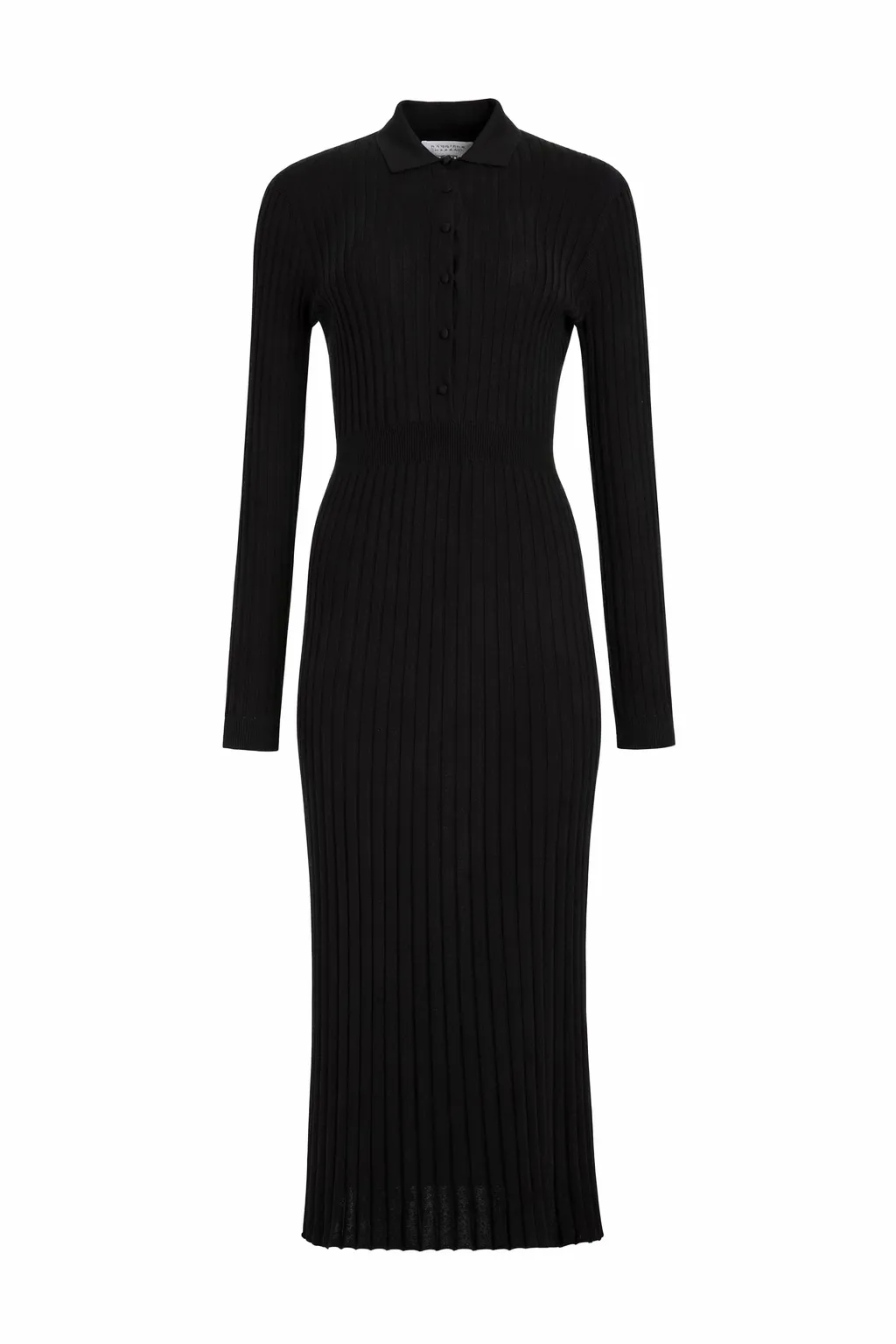 Ardor Knit Maxi Dress in Black Cashmere Silk sold by Gabriela Hearst