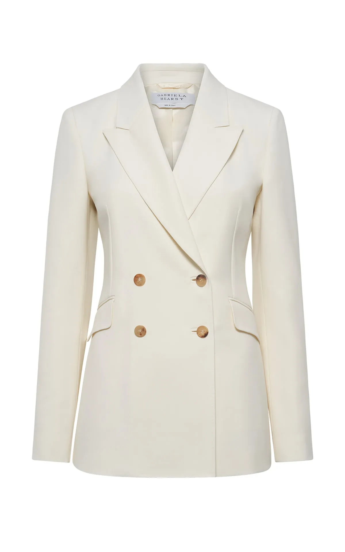 Stephanie Blazer in Ivory Sportswear Wool sold by Gabriela Hearst