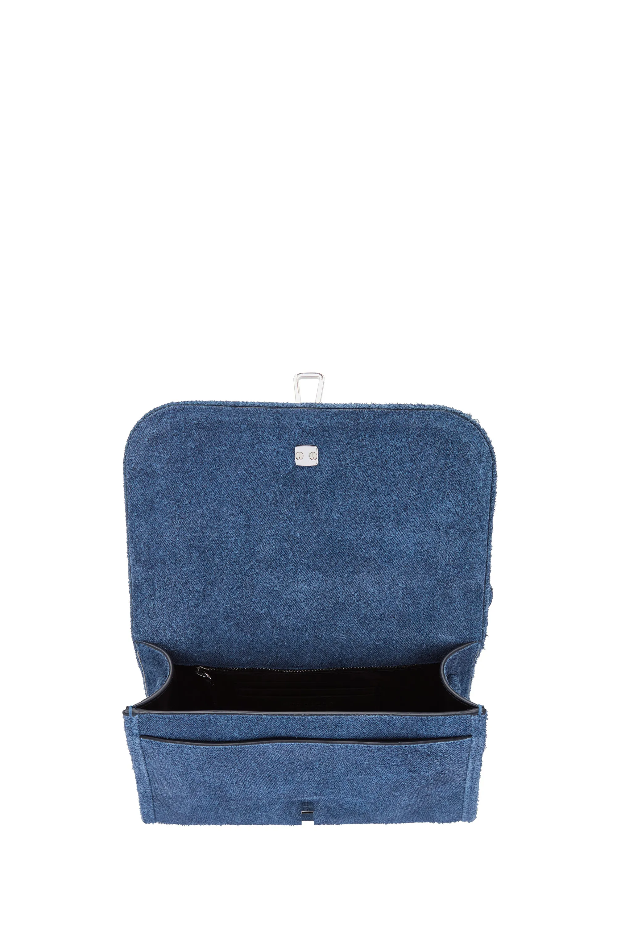 Small Leonora Flap Bag in Light Blue Suede Denim sold by Gabriela Hearst product image thumbnail 4