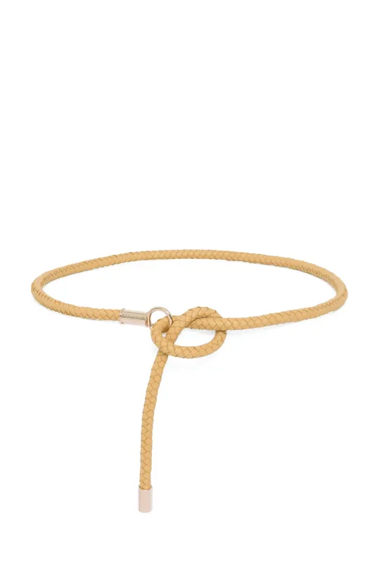 Rope Braided Belt in Beige Nappa Leather sold by Gabriela Hearst