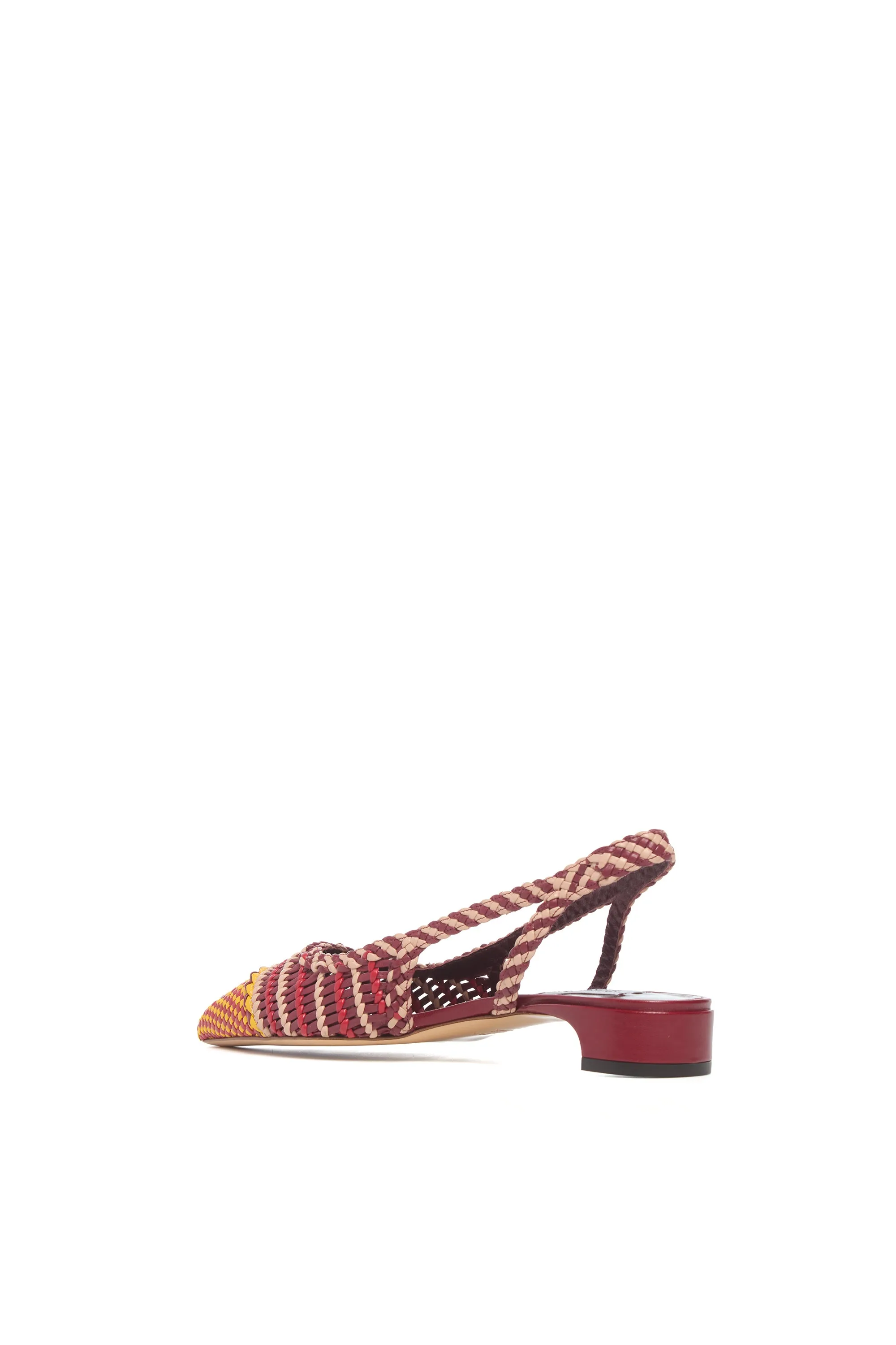 Perro Braided Slingback Pump in Bordeaux & Fuschia Leather sold by Gabriela Hearst product image thumbnail 3